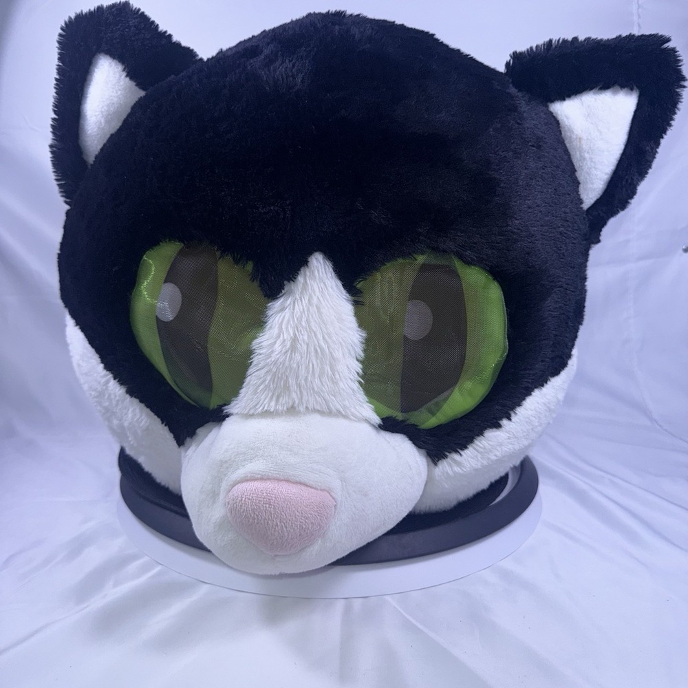 Dan Dee Maskimal Black Cat Big Greeter Head Costume Cosplay Halloween Mask 17"